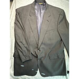Brooks Brothers Makers Brooksease Blazer Mens 46R Charcoal Grey100% Wool USA